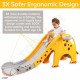 4-in-1 Slide for Kids Toddlers - Sport Center Playset - Play Slide, Climber, Basketball Hoop (Giraffe)