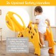 4-in-1 Slide for Kids Toddlers - Sport Center Playset - Play Slide, Climber, Basketball Hoop (Giraffe)