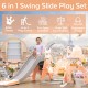 5-in-1 Slide Swing for Kids Toddlers - Sport Center Playset - Play Slide, Swing, Climber, Basketball Hoop, Musical Box