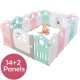 Baby Playpen Kids Activity Center - Safety Home Play Yard - Musical Fence Indoor Outdoor Playard - Auto lock Door