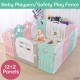 Baby Playpen Kids Activity Center - Safety Home Play Yard - Musical Fence Indoor Outdoor Playard - Auto lock Door