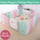 Baby Playpen Kids Activity Center - Safety Home Play Yard - Musical Fence Indoor Outdoor Playard - Auto lock Door