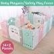 Baby Playpen Kids Activity Center - Safety Home Play Yard - Musical Fence Indoor Outdoor Playard - Auto lock Door