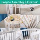 9-in-1 Convertible Baby Crib - Infant Round Bed, Side Bed, Oval Cot, Diaper Changer, Playard, Sofa, Desk - Free Mattress