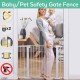 Auto Close Safety Baby Gate - Indoor Infant Kids Child Dog Pets Gates - Dual Locking Pressure Mount Stair Doorway Fence