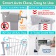 Auto Close Safety Baby Gate - Indoor Infant Kids Child Dog Pets Gates - Dual Locking Pressure Mount Stair Doorway Fence