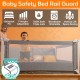 Baby Bed Rail Guard Fence - Safety Bedrail Side Bumper - Vertical Lift 7 Adjustable Height Gate - Anti Fall Triple Lock
