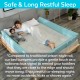 Adjustable Bed Rail Guard Bumper - Baby Firm Foam Safety Guardrail - Toddler Side Pillow Pad Washable Cover (1.8m)