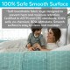 Adjustable Bed Rail Guard Bumper - Baby Firm Foam Safety Guardrail - Toddler Side Pillow Pad Washable Cover (1.8m)