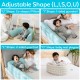 Adjustable Bed Rail Guard Bumper - Baby Firm Foam Safety Guardrail - Toddler Side Pillow Pad Washable Cover (1.8m)