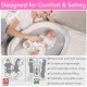 3-in-1 Baby Lounger Nest with Mosquito Net - Infant Portable Crib Bassinet Bag - Newborn Co-Sleeping Bionic Bumper Bed