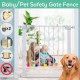 Auto Close Safety Baby Gate - Indoor Infant Kids Child Dog Pets Gates - Dual Locking Pressure Mount Stair Doorway Fence