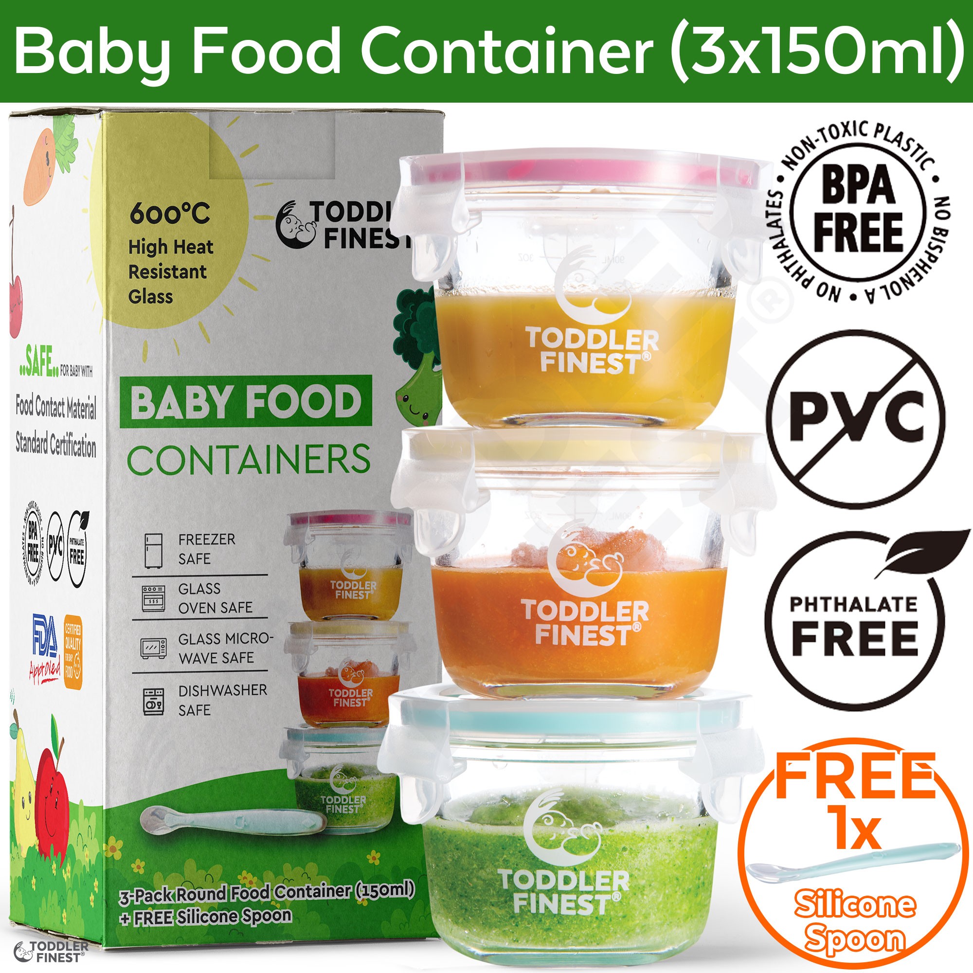 Details about   4 Pcs Baby Kids Food Storage Container Set Leakproof Snack Boxes Containers XN