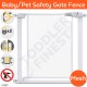 Auto Close Safety Baby Gate - Indoor Infant Kids Child Dog Pets Gates - Dual Locking Pressure Mount Stair Doorway Fence