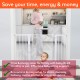 Auto Close Safety Baby Gate - Indoor Infant Kids Child Dog Pets Gates - Dual Locking Pressure Mount Stair Doorway Fence