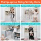 Auto Close Safety Baby Gate - Indoor Infant Kids Child Dog Pets Gates - Dual Locking Pressure Mount Stair Doorway Fence