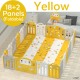 Baby Playpen Kids Activity Center - Safety Home Play Yard - Musical Fence Indoor Outdoor Playard - Auto lock Door