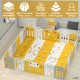 Baby Playpen Kids Activity Center - Safety Home Play Yard - Musical Fence Indoor Outdoor Playard - Auto lock Door