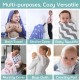 Muslin Baby Swaddle Blanket - 100% Cotton Organic Towel Wrap - Stroller Nursing Cover Nap Burp Cloth Car Canopy Gift Set