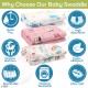 Muslin Baby Swaddle Blanket - 100% Bamboo Organic Towel Wrap - Stroller Nursing Cover Nap Burp Cloth Car Canopy Gift Set