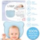 Baby Head Shaping Pillow - Memory Foam with Washable Cotton Cover - Infant Sleep Positioner Cushion - Prevent Flat Head