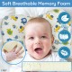 Baby Head Shaping Pillow - Memory Foam with Washable Cotton Cover - Infant Sleep Positioner Cushion - Prevent Flat Head