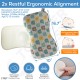 Baby Head Shaping Pillow - Memory Foam with Washable Cotton Cover - Infant Sleep Positioner Cushion - Prevent Flat Head