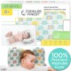 Baby Head Shaping Pillow - Memory Foam with Washable Cotton Cover - Infant Sleep Positioner Cushion - Prevent Flat Head