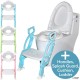 2-in-1 Potty Training Seat with Step Stool Ladder - Adjustable Toddler Toilet Training Seat - Soft Non Slip Splash Guard