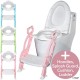 2-in-1 Potty Training Seat with Step Stool Ladder - Adjustable Toddler Toilet Training Seat - Soft Non Slip Splash Guard
