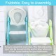 2-in-1 Potty Training Seat with Step Stool Ladder - Adjustable Toddler Toilet Training Seat - Soft Non Slip Splash Guard