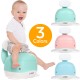 3-in-1 Whale Potty Training Seat - Portable Toddler Toilet Chair Step Stool - Backrest, Splash Guard, Removable Lid Bowl