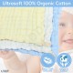 Baby Muslin Washcloths - Natural Muslin Organic Cotton Baby Wipes - Soft Hypoallergenic Absorbent Bib Face Towel - Gift