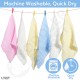 Baby Muslin Washcloths - Natural Muslin Organic Cotton Baby Wipes - Soft Hypoallergenic Absorbent Bib Face Towel - Gift