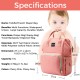 Maternity Diaper Bag Backpack - Travel Organizer Tote Nappy Baby Bags - Mummy Designer Handbag with Stroller Strap