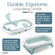 3-in-1 Foldable Baby Bath Tub - Soft Hypoallergenic Cushion Insert - Smart Thermo Sensor - Lightweight Portable Bathtub