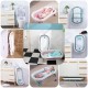 3-in-1 Foldable Baby Bath Tub - Soft Hypoallergenic Cushion Insert - Smart Thermo Sensor - Lightweight Portable Bathtub