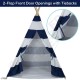 Teepee Tent for Kids - Indoor Outdoor Tipi Play Tents Camping Playhouse - 100% Cotton, Waterproof Mat, Portable Case