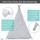 Teepee Tent for Kids - Indoor Outdoor Tipi Play Tents Camping Playhouse - 100% Cotton, Waterproof Mat, Portable Case