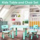 Kids Table and 2 Chairs Set - Toddler Activity Chair - Lightweight Adjustable Height Plastic Desk  - Scratch Resistant