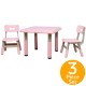 Kids Table and 2 Chairs Set - Toddler Activity Chair - Lightweight Adjustable Height Plastic Desk  - Scratch Resistant