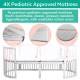 2+2 Baby Cot Crib Premium Mattress - Breathable Hypoallergenic Ergonomic - Washable Removable Cotton Cover - White