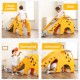 4-in-1 Slide for Kids Toddlers - Sport Center Playset - Play Slide, Climber, Basketball Hoop (Giraffe)