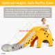 4-in-1 Slide for Kids Toddlers - Sport Center Playset - Play Slide, Climber, Basketball Hoop (Giraffe)